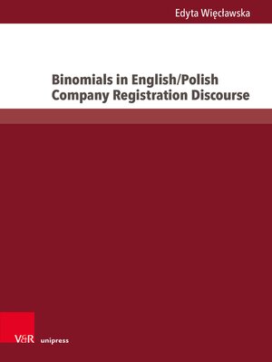 cover image of Binomials in English/Polish Company Registration Discourse